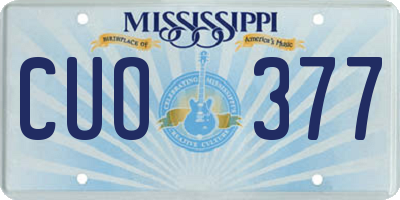 MS license plate CUO377