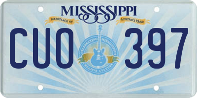 MS license plate CUO397