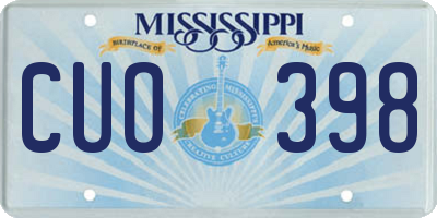 MS license plate CUO398