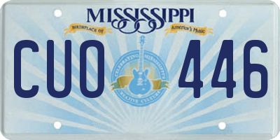 MS license plate CUO446