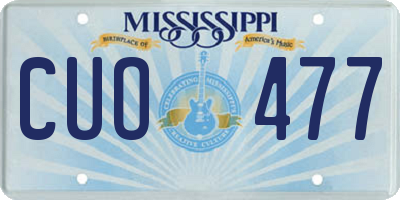 MS license plate CUO477