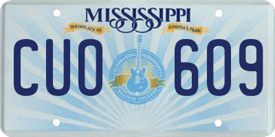 MS license plate CUO609