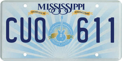 MS license plate CUO611