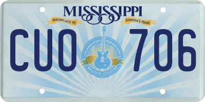 MS license plate CUO706