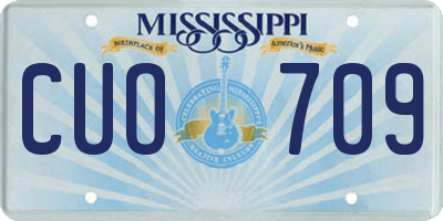MS license plate CUO709