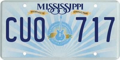MS license plate CUO717
