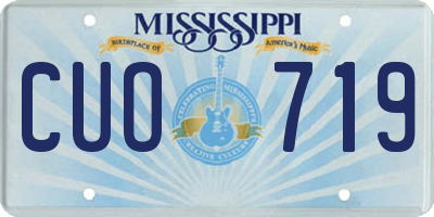 MS license plate CUO719