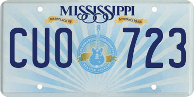 MS license plate CUO723