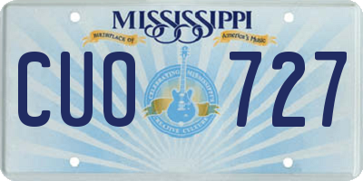 MS license plate CUO727