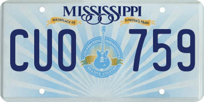 MS license plate CUO759