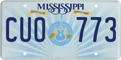 MS license plate CUO773