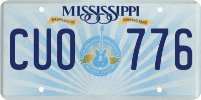 MS license plate CUO776