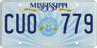 MS license plate CUO779