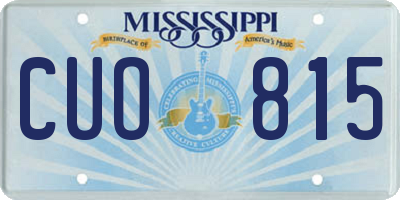MS license plate CUO815
