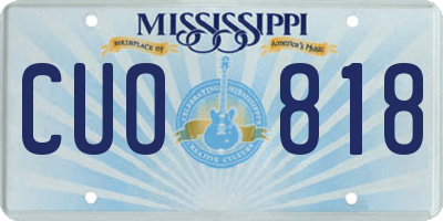 MS license plate CUO818