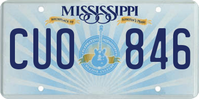 MS license plate CUO846