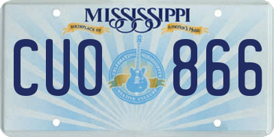 MS license plate CUO866