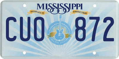 MS license plate CUO872