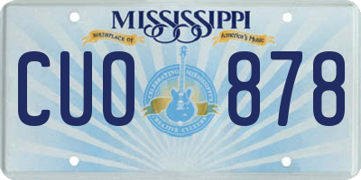 MS license plate CUO878