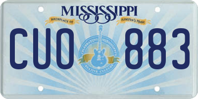 MS license plate CUO883