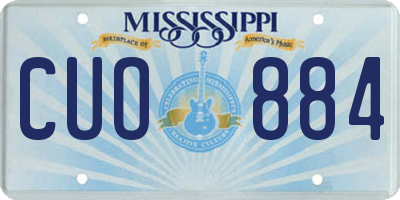 MS license plate CUO884