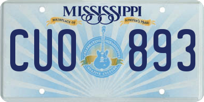 MS license plate CUO893
