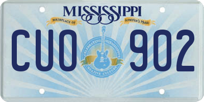 MS license plate CUO902