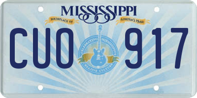 MS license plate CUO917
