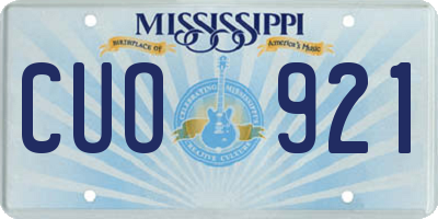 MS license plate CUO921