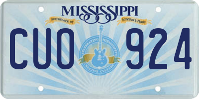 MS license plate CUO924