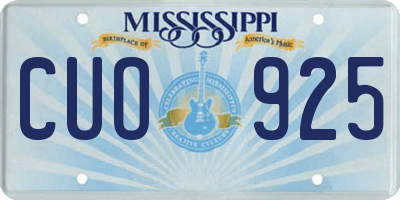 MS license plate CUO925