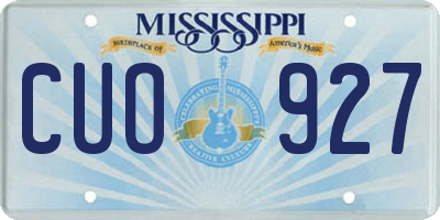 MS license plate CUO927