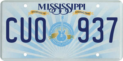 MS license plate CUO937