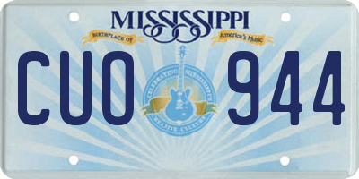 MS license plate CUO944