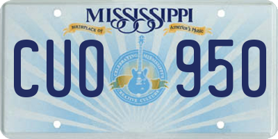 MS license plate CUO950