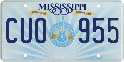 MS license plate CUO955