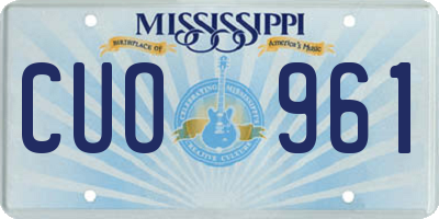 MS license plate CUO961