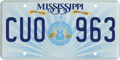 MS license plate CUO963