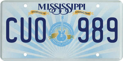 MS license plate CUO989