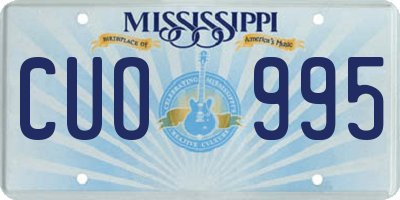 MS license plate CUO995