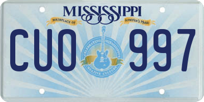 MS license plate CUO997