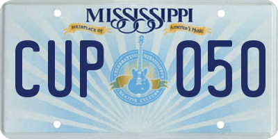 MS license plate CUP050