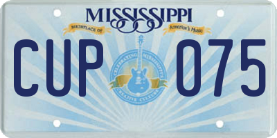 MS license plate CUP075