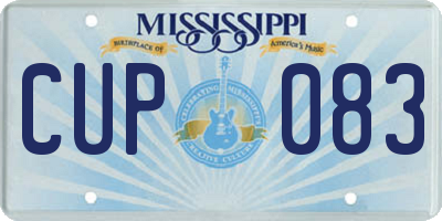 MS license plate CUP083