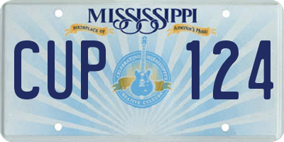 MS license plate CUP124