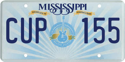 MS license plate CUP155