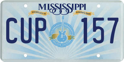 MS license plate CUP157