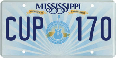 MS license plate CUP170