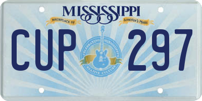 MS license plate CUP297