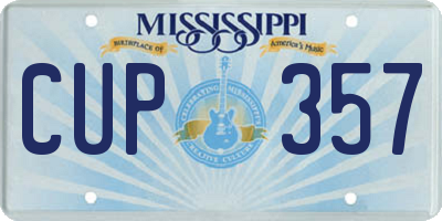 MS license plate CUP357